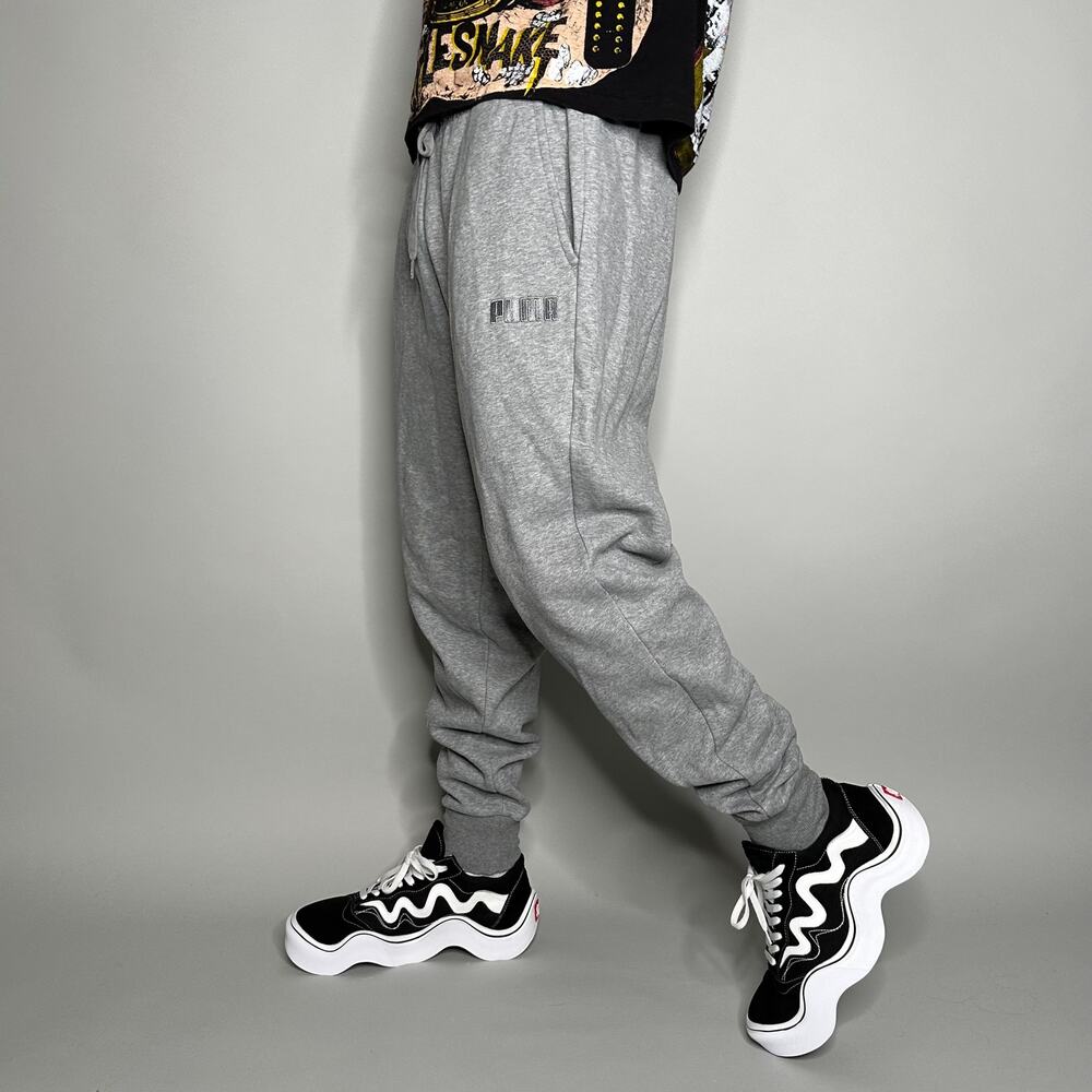 Vintage Y2K Puma Joggers Mens XL Baggy Light Grey Cotton Sweatpants Subtle Logo